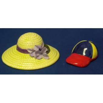 Plaster Molds - Small Straw Hat & Ball Cap